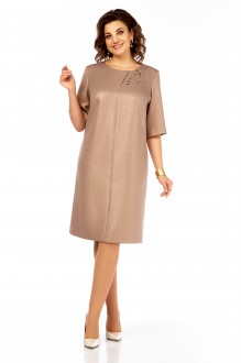 Вечернее платье Ольга Стиль С980 бежево-золотой