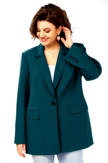 Жакет (пиджак) Ольга Стиль С986 морская-волна