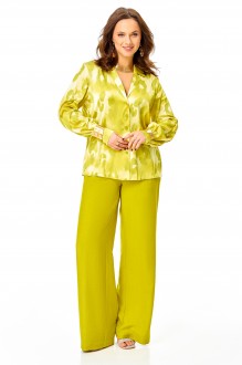 Брючный костюм Ольга Стиль С995 лайм