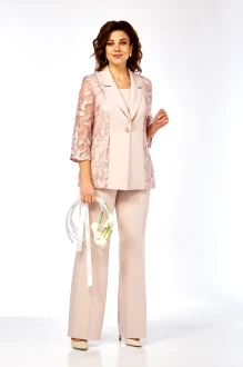 Брючный костюм Ольга Стиль С996 пудрово-розовый