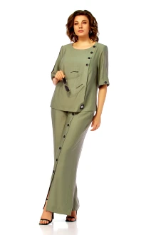 Брючный костюм Ольга Стиль С1022 хаки