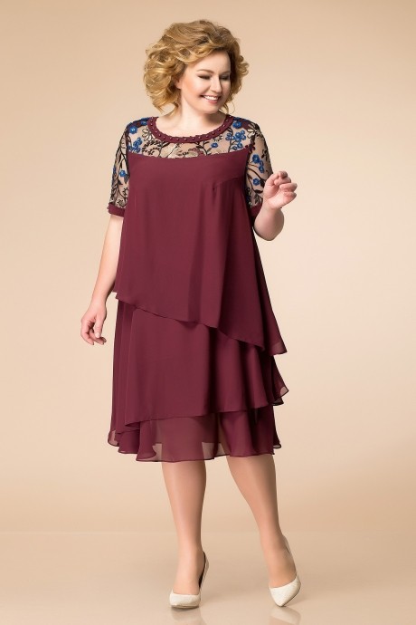 Вечернее платье Romanovich Style 1-1498 темно-бордовый размер 58-62 #1