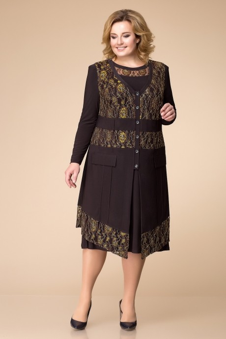 Вечернее платье Romanovich Style 3-1261 коричневый размер 60-64 #1
