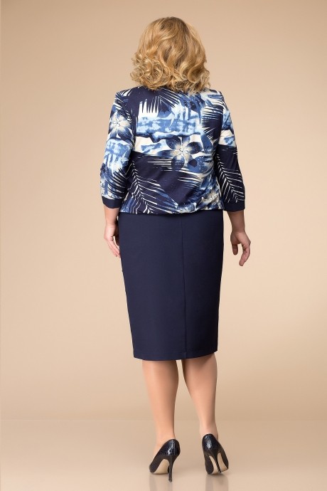 Платье Romanovich Style 1-1084 синяя графика размер 66-70 #2