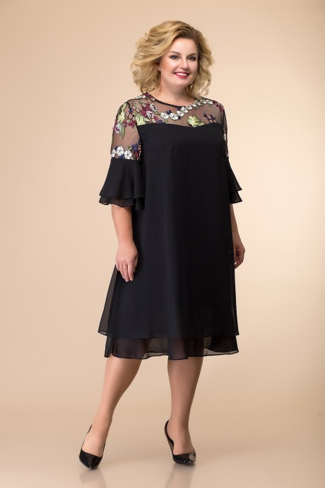 Вечернее платье Romanovich Style 1-1737 чёрный размер 56-60 #1