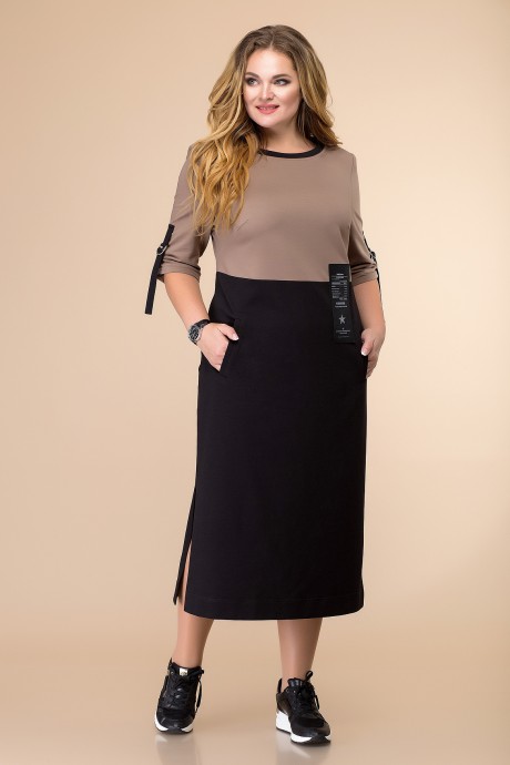 Платье Romanovich Style 1-2059 беж\черный размер 56-60 #1