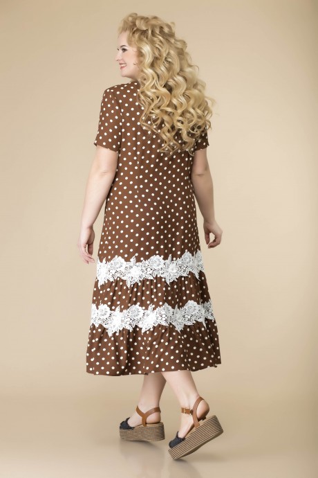 Платье Romanovich Style 1-2108 коричневый/-белый размер 54-58 #3