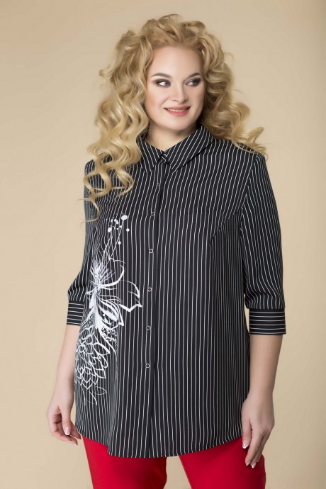 Блузка Romanovich Style 8-2116 чёрный принт размер 60-64 #2
