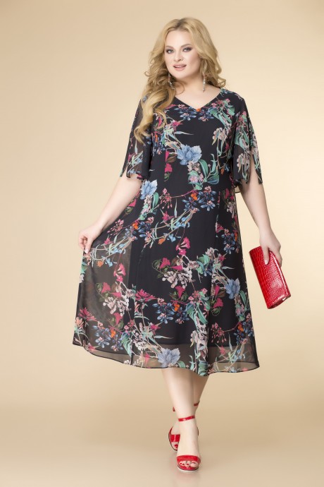 Платье Romanovich Style 1-2154 черный мультиколор размер 56-60 #2