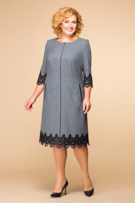 Платье Romanovich Style 1-1284 серый/чёрный 66-70 размер 66-70 #1