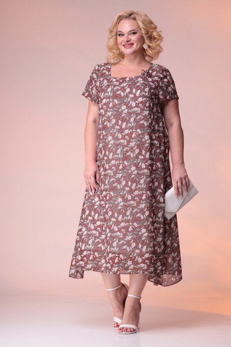 Платье Romanovich Style 1-1332 кирпичные тона размер 52-66 #1