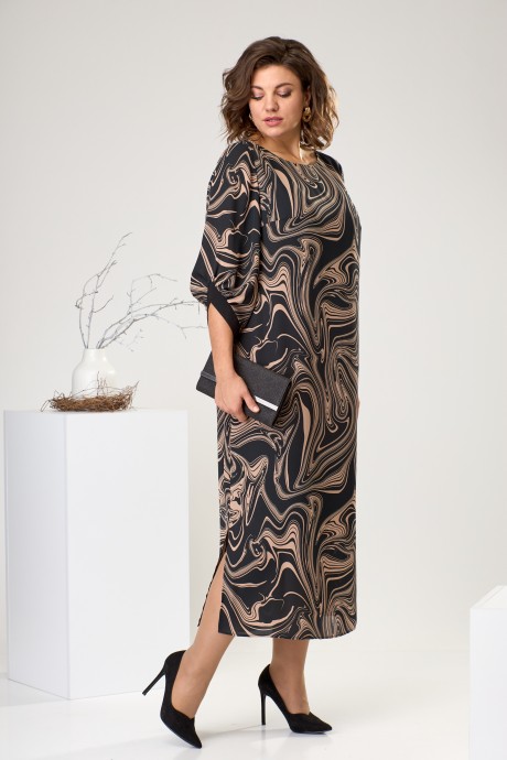 Платье Romanovich Style 2442 чёрный/ бежевый размер 50-60 #3