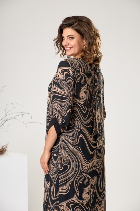 Платье Romanovich Style 2442 чёрный/ бежевый размер 50-60 #9