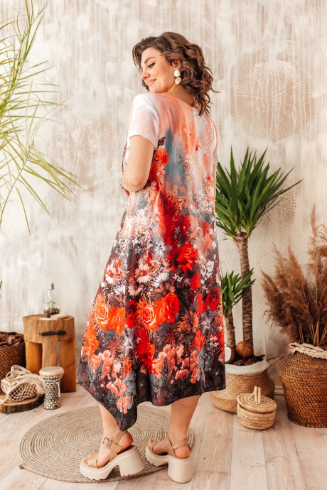 Платье Romanovich Style 1-1332 коралловый размер 50-66 #3