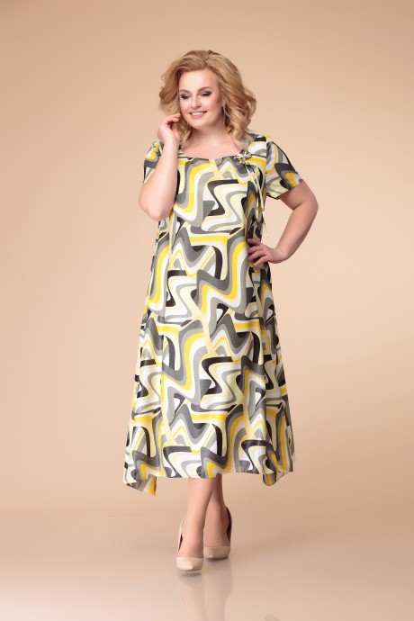 Платье Romanovich Style 1-1332 желтый мультиколор размер 52-66 #1
