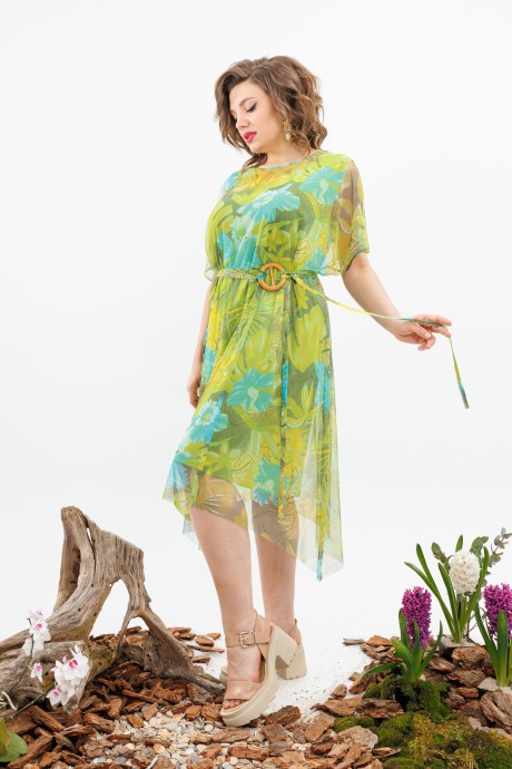 Платье Romanovich Style 3-2514 ярко зеленый размер 54-58 #2