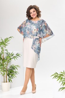 Вечернее платье Romanovich Style 1-2371 голубой, цветы #1