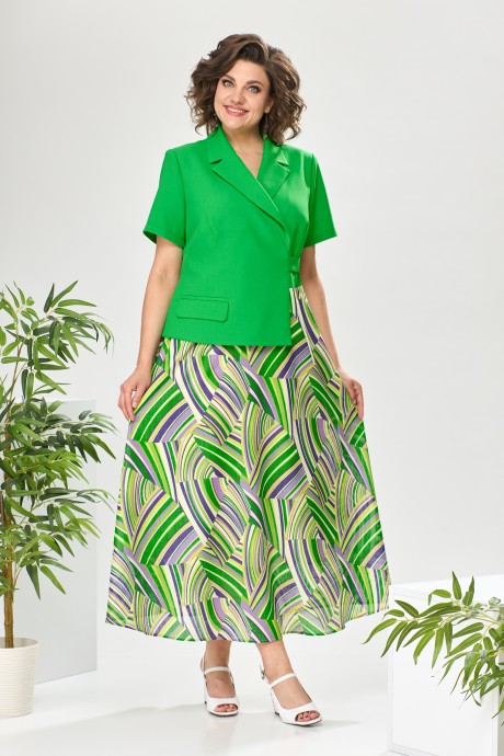 Платье Romanovich Style 1-2468 зеленый / диагональ размер 52-56 #1