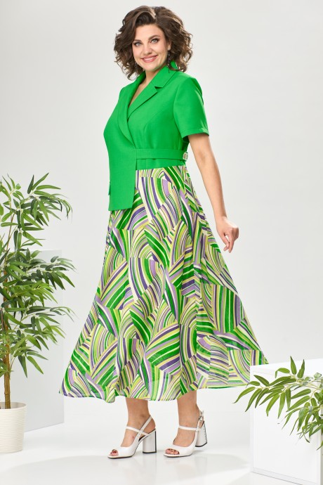 Платье Romanovich Style 1-2468 зеленый / диагональ размер 52-56 #6