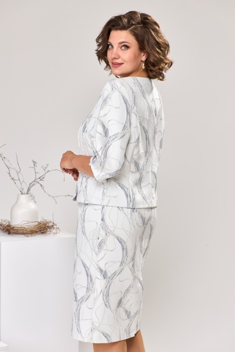 Вечернее платье Romanovich Style 1-2537 двойка белый, серый размер 52-56 #5