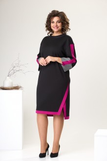 Платье Romanovich Style 1-2465 чёрный, розовый #1