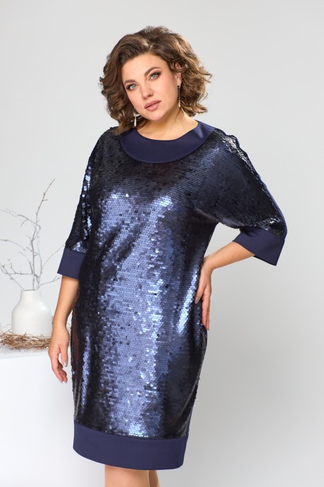 Вечернее платье Romanovich Style 1-2611 синий размер 52-58 #4