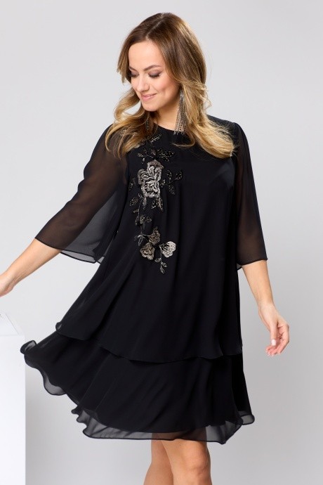 Платье Romanovich Style 1-2648 черный размер 46-56 #3