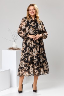 Платье Romanovich Style 1-2597 чёрный,коричневый #1