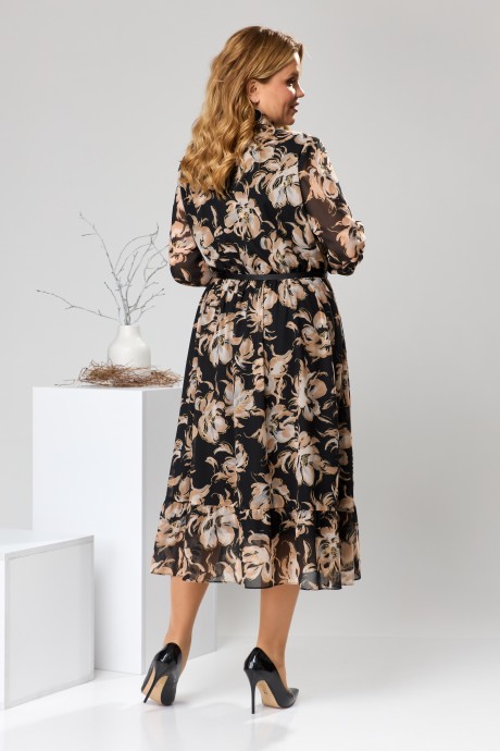 Платье Romanovich Style 1-2597 чёрный,коричневый размер 52-56 #6