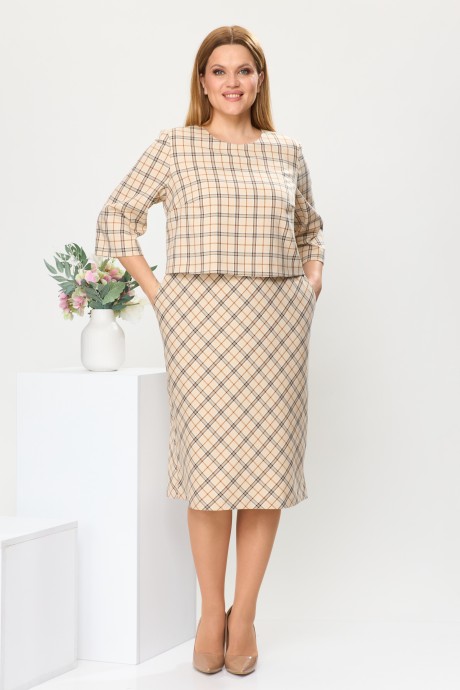 Платье Romanovich Style 1-2422 бежевый размер 46-54 #2