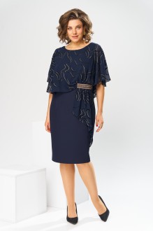 Вечернее платье Romanovich Style 1-2371 синий флок