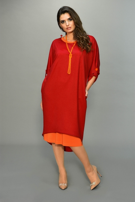 Платье Diva 1013 красный размер 50-60 #1