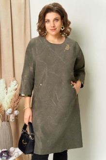 Платье Volna 1453 оливковый #1