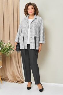 Костюм/комплект Volna 1441 тройка серо-графитовый