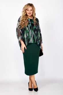 Вечернее платье Volna 1387 изумрудный