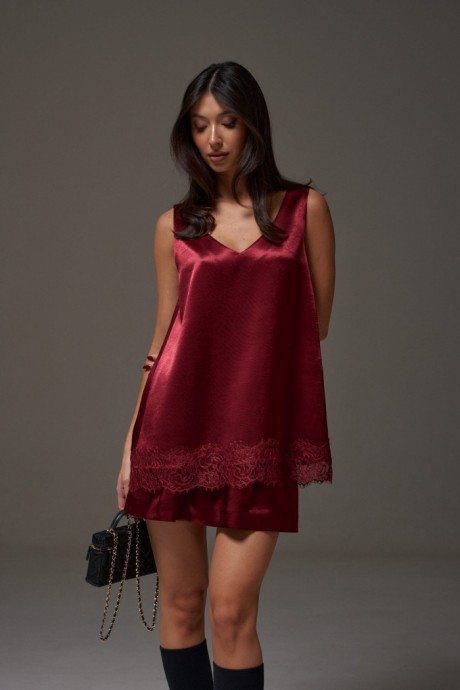 Блузка BEAUTY ANNETE A2367 бордовый размер 42-46 #4