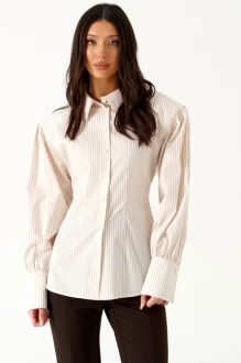 Блузка BEAUTY ANNETE A2434 молочный, полоска