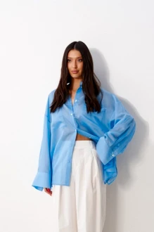 Блузка BEAUTY ANNETE A2457 голубая