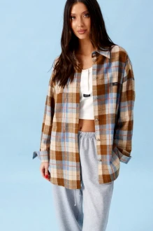 Рубашка BEAUTY ANNETE A2479 принт клетка