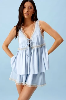 Блузка BEAUTY ANNETE A2488 голубая