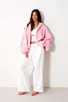 Бомбер BEAUTY ANNETE A5658 бежево-розовый