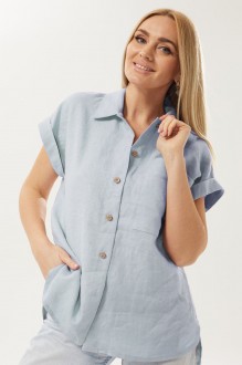 Рубашка MА Cherie 1007 серо-голубой #1