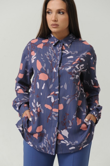 Рубашка Ma Cherie 1020 фиолетовый, принт размер 46-56 #3
