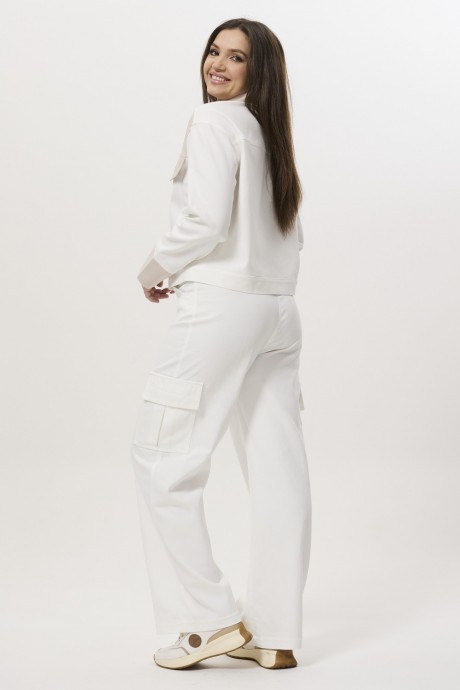 Жакет (пиджак) Ma Cherie 1062 белый, бежевый размер 48-58 #9