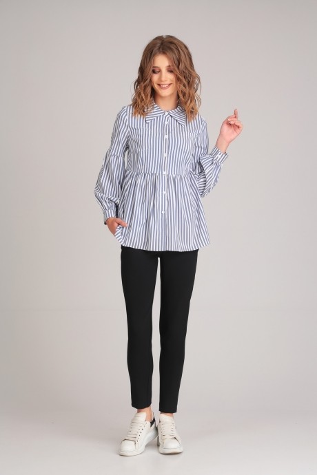 Блузка, туника, рубашка Arita Style (Denissa) 1158 голубая полоска размер 42-46 #1