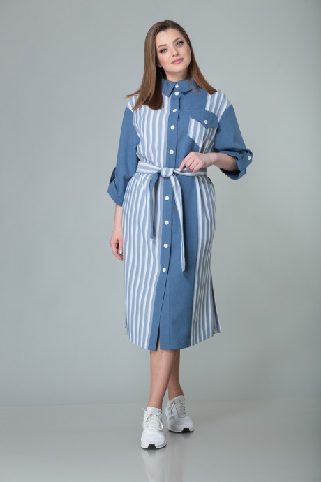 Платье Arita Style (Denissa) 1349 голубая полоска размер 58-62 #1