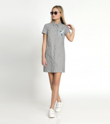 Платье Prio 177080 бело-синий размер 42-50 #1