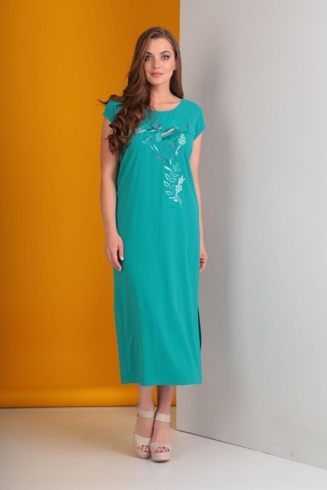 Платье Anastasia Mak 489 бирюза размер 50-58 #4