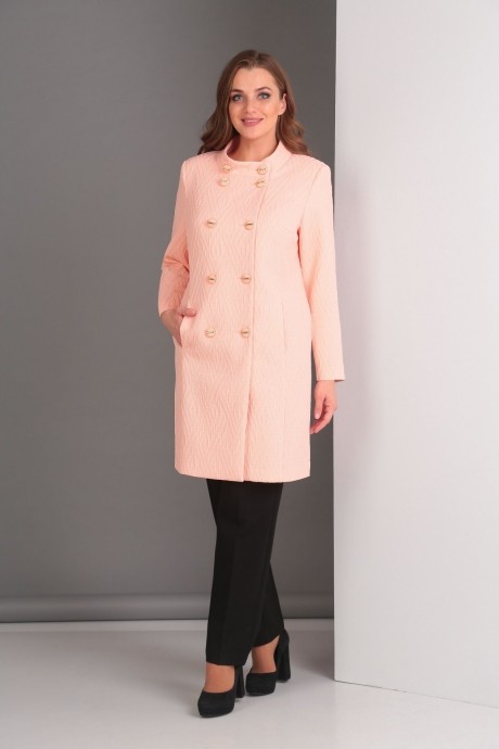 Пальто Anastasia Mak 521А пудра размер 50-56 #1