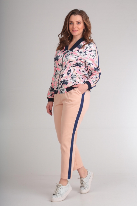 Спортивный костюм Anastasia Mak 598 розово-бежевый размер 50-60 #1